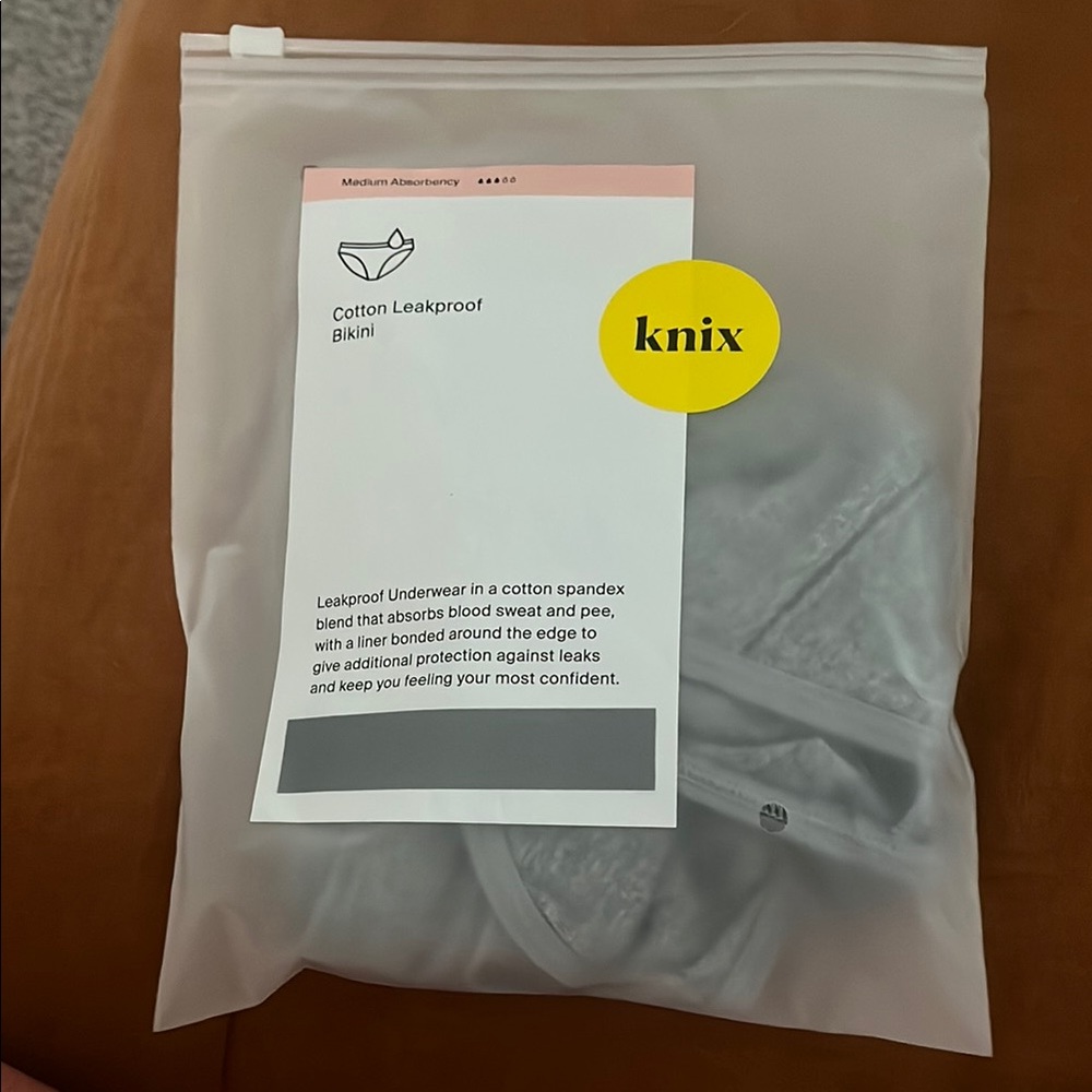 Knix Cotton Leakproof Bikini - Gray
